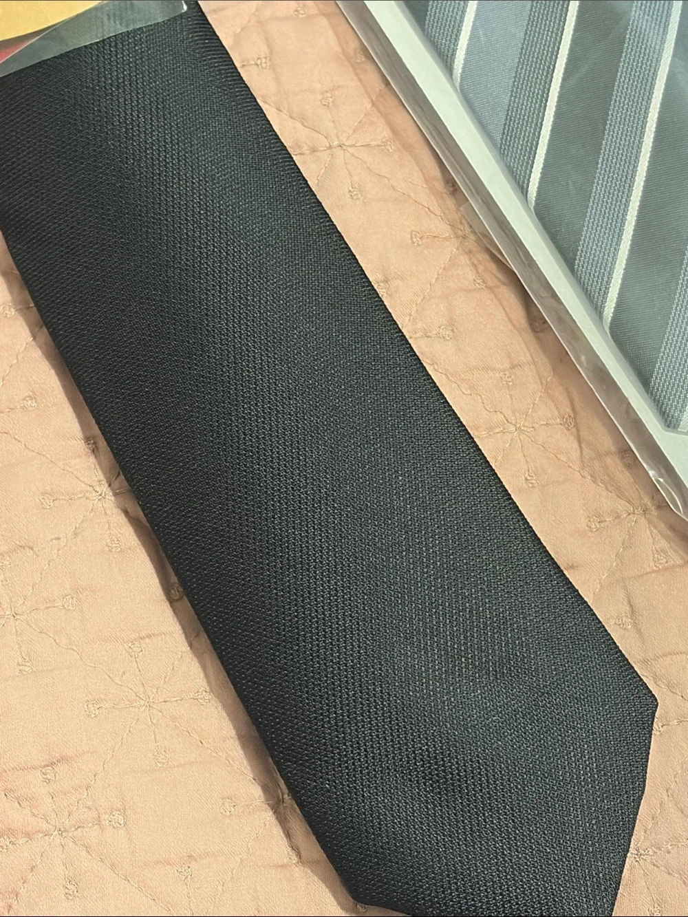 Alfani set of 3 Black & Silver Striped Men's Ties